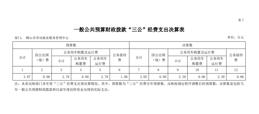 鶴山市勞動(dòng)就業(yè)服務(wù)管理中心2020年一般公共預(yù)算財(cái)政撥款“三公”經(jīng)費(fèi)支出決算表.png